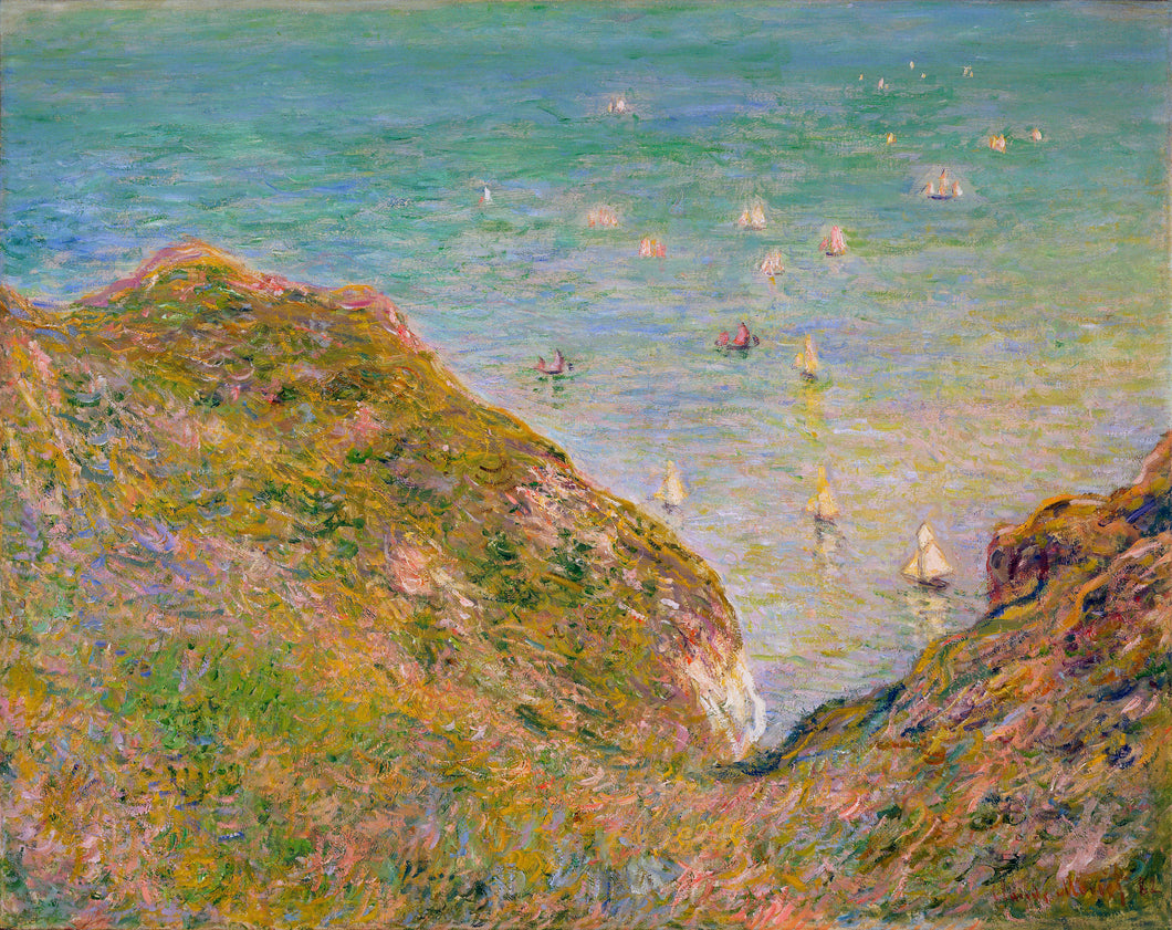 Vista do penhasco em Pourville, clima ensolarado (Claude Monet) - Reprodução com Qualidade Museu
