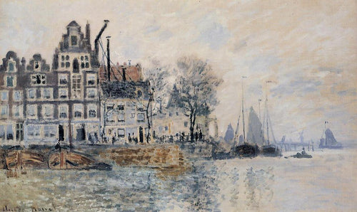 Vista de Amsterdã (Claude Monet) - Reprodução com Qualidade Museu