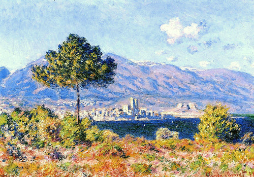 Vista de Antibes a partir do planalto de Notre-Dame (Claude Monet) - Reprodução com Qualidade Museu