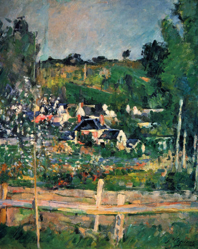 Vista de Auvers (Paul Cézanne) - Reprodução com Qualidade Museu