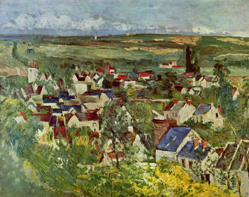 Vista de Auvers (Paul Cézanne) - Reprodução com Qualidade Museu