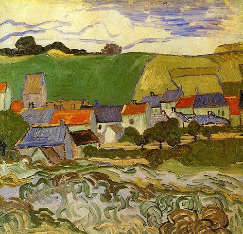 Vista de Auvers (Vincent Van Gogh) - Reprodução com Qualidade Museu