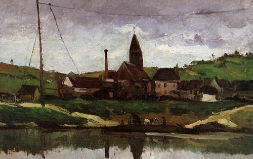Vista de Bonnieres (Paul Cézanne) - Reprodução com Qualidade Museu