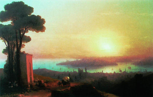 Vista de Constantinopla (Ivan Aivazovsky) - Reprodução com Qualidade Museu