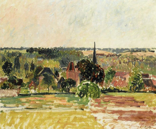 Vista de Eragny (Camille Pissarro) - Reprodução com Qualidade Museu