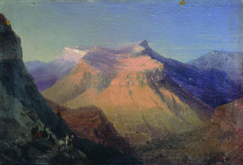 Vista de Gunib (Ivan Aivazovsky) - Reprodução com Qualidade Museu
