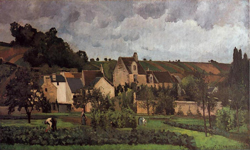 Vista de Lhermitage em Pontoise (Camille Pissarro) - Reprodução com Qualidade Museu