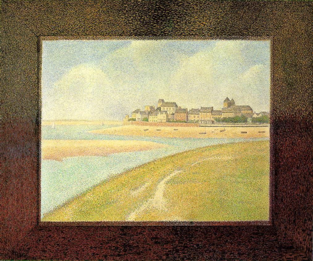 Vista de Le Crotoy de montante (Georges Seurat) - Reprodução com Qualidade Museu