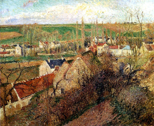 Vista de Osny perto de Pontoise (Camille Pissarro) - Reprodução com Qualidade Museu