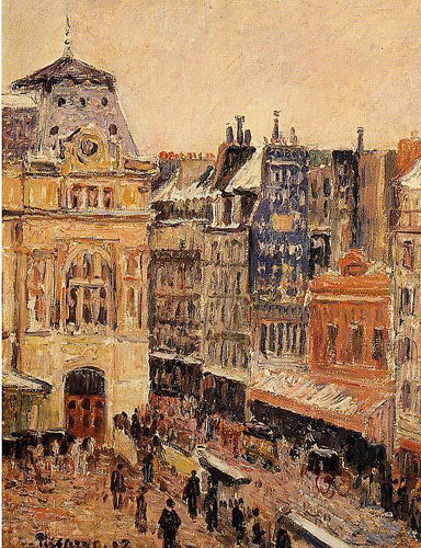 Vista da Rue Damsterdam de Paris (Camille Pissarro) - Reprodução com Qualidade Museu