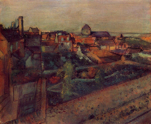 Vista de Saint-Valery-sur-Somme (Edgar Degas) - Reprodução com Qualidade Museu
