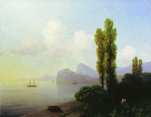 Vista da Baía Sudak (Ivan Aivazovsky) - Reprodução com Qualidade Museu
