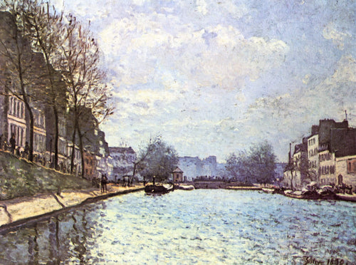 Vista do Canal Saint Martin (Alfred Sisley) - Reprodução com Qualidade Museu