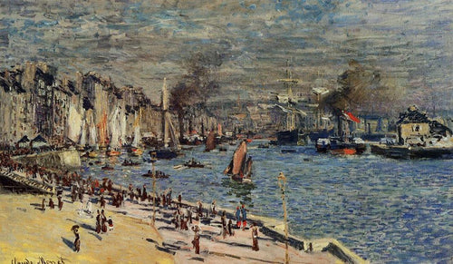 Vista do antigo porto externo em Le Havre (Claude Monet) - Reprodução com Qualidade Museu