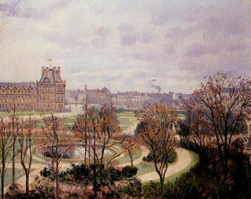 Vista das Tulherias, Manhã (Camille Pissarro) - Reprodução com Qualidade Museu
