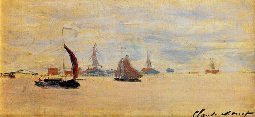 Vista do Voorzaan (Claude Monet) - Reprodução com Qualidade Museu