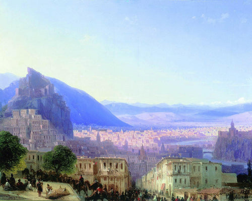 Vista de Tiflis (Ivan Aivazovsky) - Reprodução com Qualidade Museu