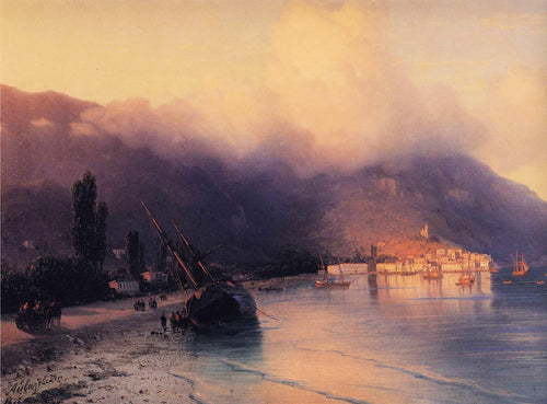 Vista de Yalta (Ivan Aivazovsky) - Reprodução com Qualidade Museu