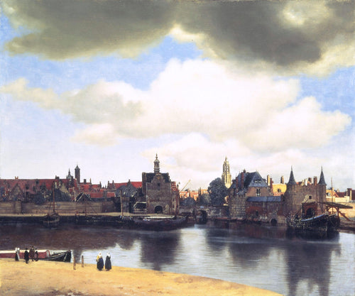 Ver em Delft (Johannes Vermeer) - Reprodução com Qualidade Museu