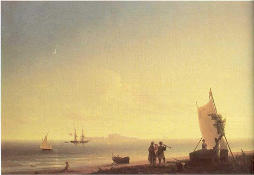 Ver no Capri (Ivan Aivazovsky) - Reprodução com Qualidade Museu