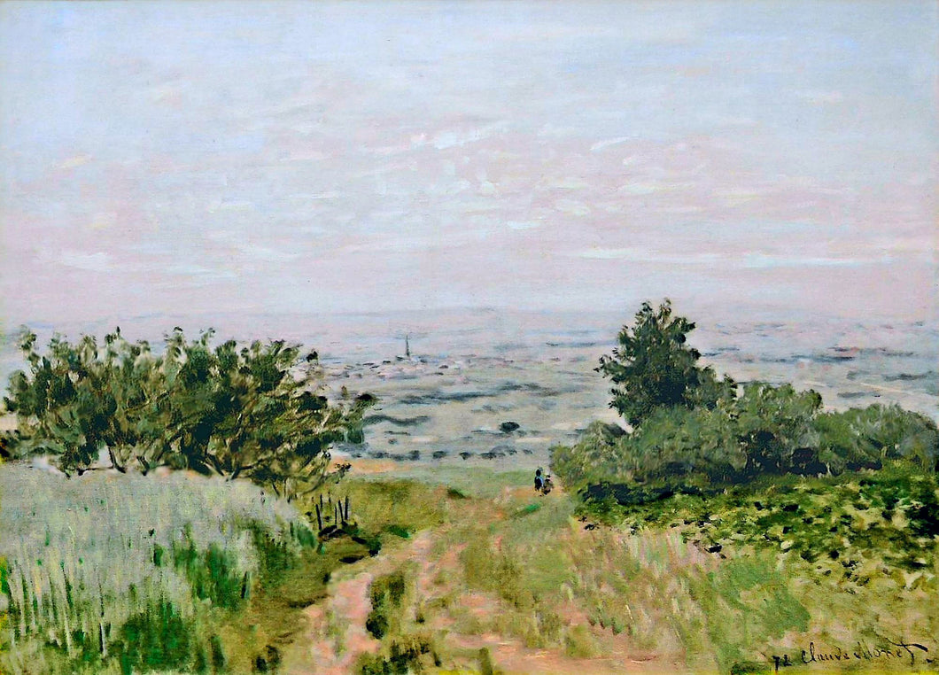 Vista para a planície de Argenteuil (Claude Monet) - Reprodução com Qualidade Museu