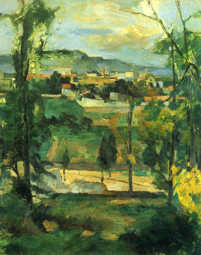 Aldeia Atrás das Árvores (Paul Cézanne) - Reprodução com Qualidade Museu