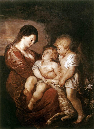 Virgem e o Menino com o Menino São João (Peter Paul Rubens) - Reprodução com Qualidade Museu
