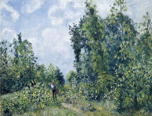 Wanderer perto da floresta (Camille Pissarro) - Reprodução com Qualidade Museu