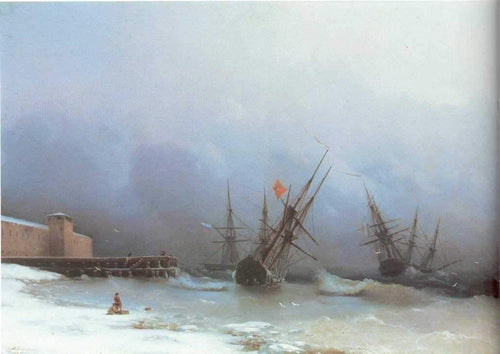 Aviso de tempestade (Ivan Aivazovsky) - Reprodução com Qualidade Museu