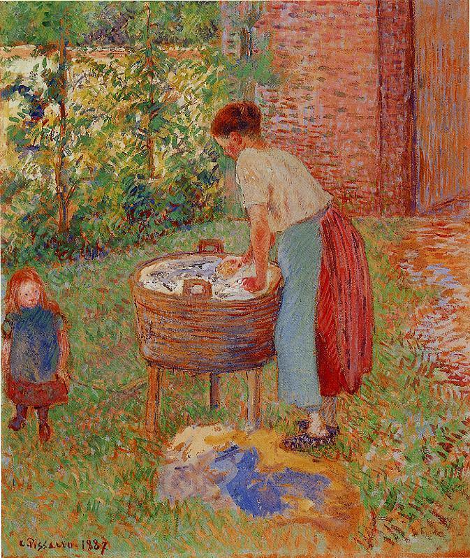 Lavadeira, Eragny (Camille Pissarro) - Reprodução com Qualidade Museu