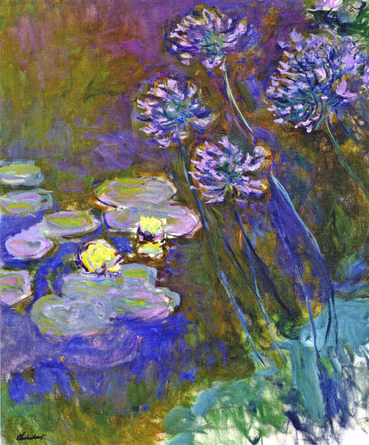 Nenúfares e Agapanthus (Claude Monet) - Reprodução com Qualidade Museu