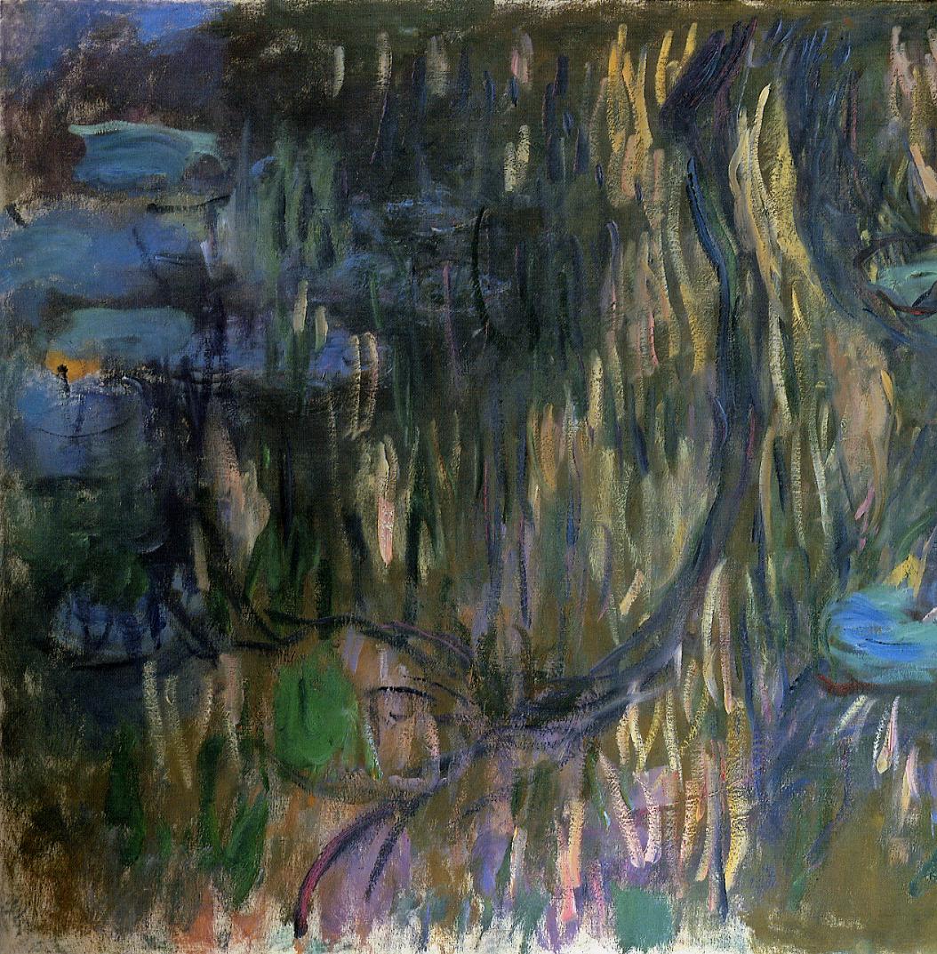 Nenúfares, reflexos de salgueiros-chorões - metade esquerda (Claude Monet) - Reprodução com Qualidade Museu