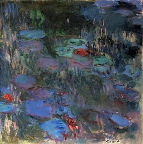 Nenúfares, reflexos de salgueiros-chorões - metade direita (Claude Monet) - Reprodução com Qualidade Museu