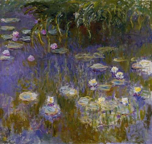 Nenúfares amarelo e lilás (Claude Monet) - Reprodução com Qualidade Museu