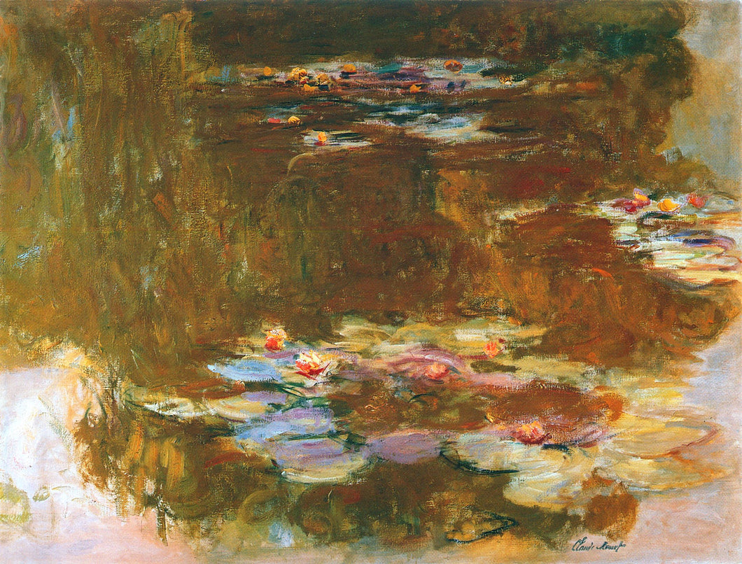 Water Lily Pond (Claude Monet) - Reprodução com Qualidade Museu