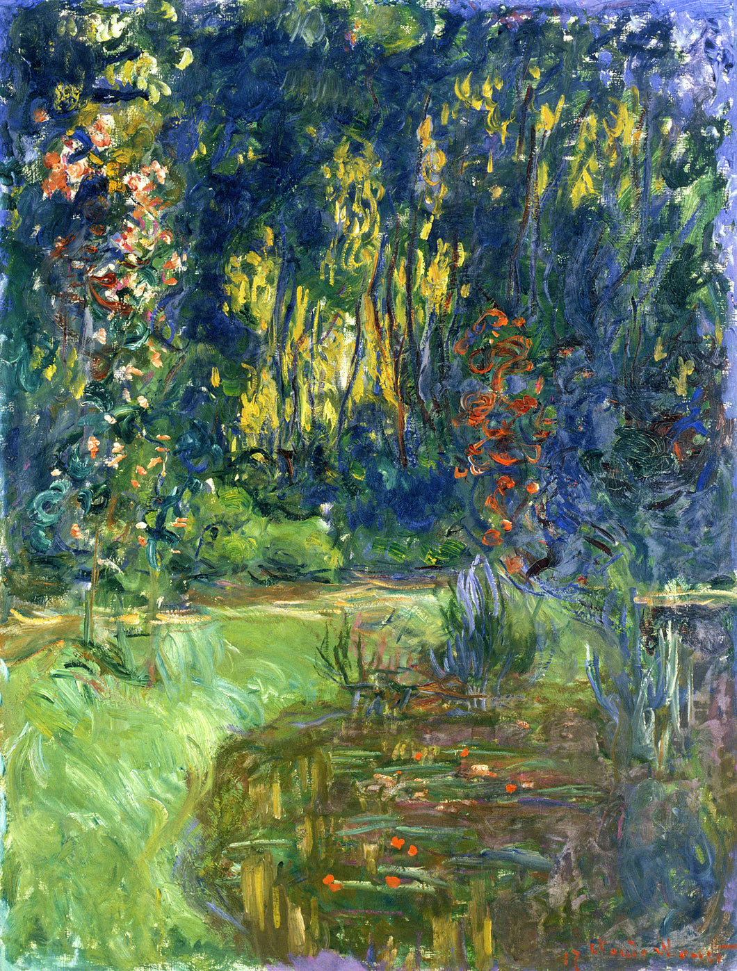 Water Lily Pond em Giverny (Claude Monet) - Reprodução com Qualidade Museu