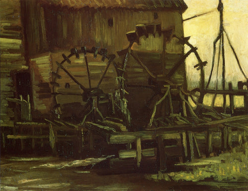 Rodas d'água do moinho em Gennep (Vincent Van Gogh) - Reprodução com Qualidade Museu