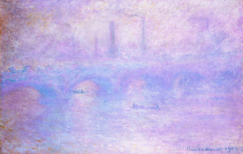 Ponte Waterloo, nevoeiro (Claude Monet) - Reprodução com Qualidade Museu