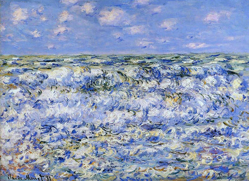 Ondas Quebrando (Claude Monet) - Reprodução com Qualidade Museu