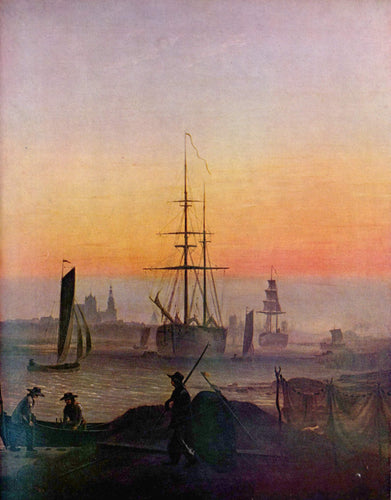 Port Of Greifswald (Caspar David Friedrich) - Reprodução com Qualidade Museu