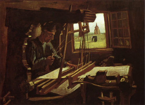 Weaver perto de uma janela aberta (Vincent Van Gogh) - Reprodução com Qualidade Museu