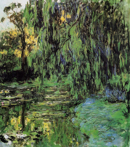 Salgueiro-chorão e lagoa de nenúfar (Claude Monet) - Reprodução com Qualidade Museu