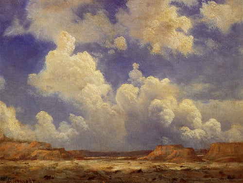 Paisagem Ocidental (Albert Bierstadt) - Reprodução com Qualidade Museu
