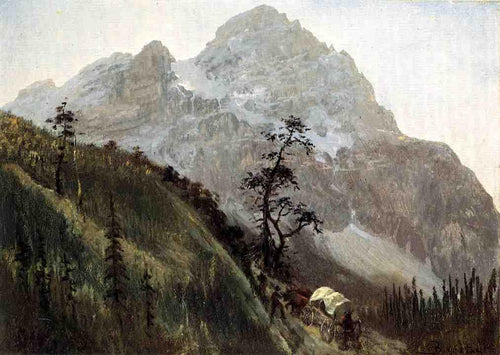Trilha Ocidental, Montanhas Rochosas (Albert Bierstadt) - Reprodução com Qualidade Museu