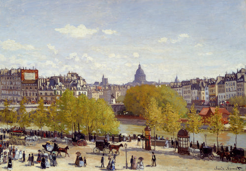 Cais do Louvre, Paris (Claude Monet) - Reprodução com Qualidade Museu