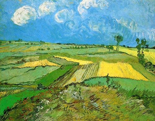 Campos de trigo em Auvers sob céu nublado (Vincent Van Gogh) - Reprodução com Qualidade Museu