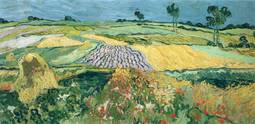 Campos de trigo (Vincent Van Gogh) - Reprodução com Qualidade Museu