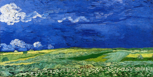 Wheatfields Under Thunderclouds (Vincent Van Gogh) - Reprodução com Qualidade Museu