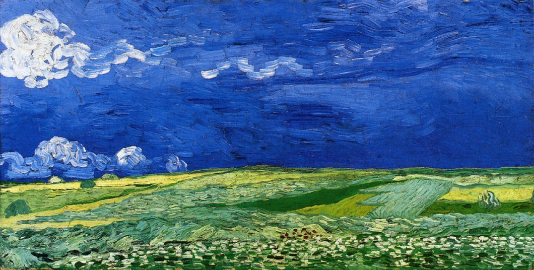 Wheatfields Under Thunderclouds (Vincent Van Gogh) - Reprodução com Qualidade Museu