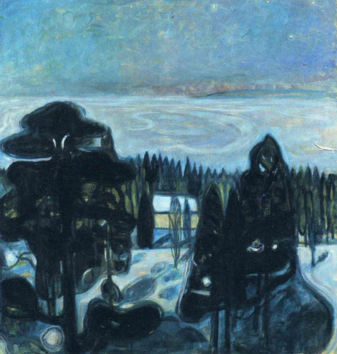 noite clara (Edvard Munch) - Reprodução com Qualidade Museu